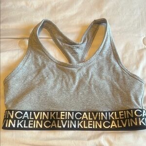 Calvin Klein Gray Sports Bra